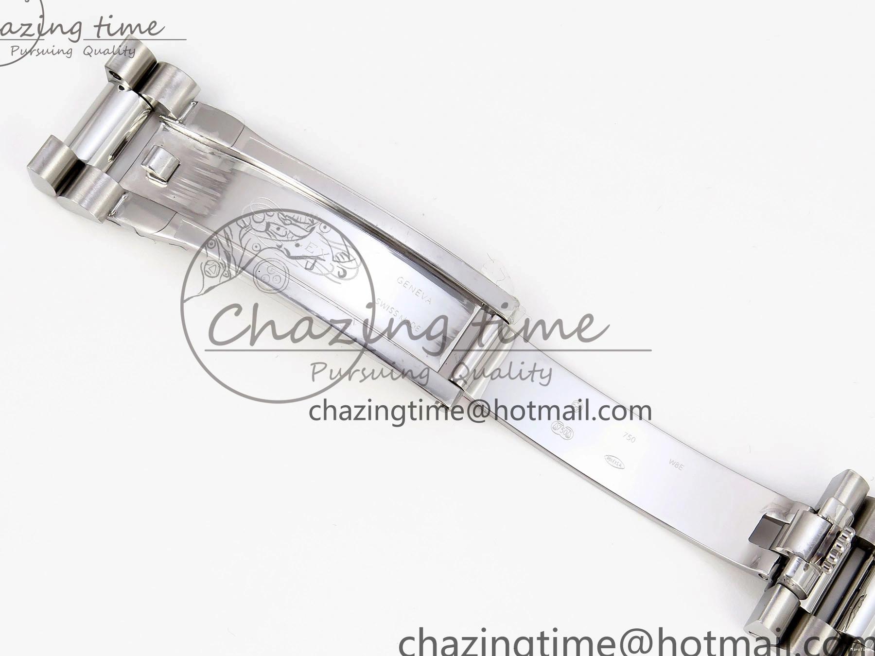 MiroTime 0426 QuickDry DayDate 40 SS GSF Gain Weight Blue Roman Dial Diamonds Bezel on President Bracelet A 1917